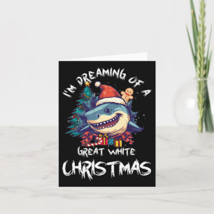 Carte Noël Shark Santa Chapeau Noël Père Noël Jaws Funny