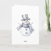 Carte Noël Silver Snowman (Dos)