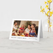 Carte Noël Simple Photo de famille moderne (Fleur jaune)