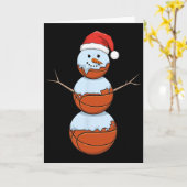 Carte Noël Sketll Shirt Snowman Sketll Noël (Fleur jaune)