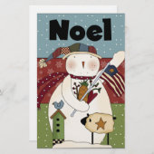 Carte Noel Snowman (Devant / Derrière)