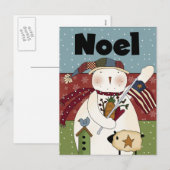 Carte Noel Snowman (Devant / Derrière)