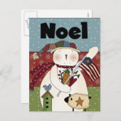 Carte Noel Snowman (Devant / Derrière)