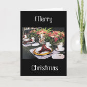 CARTE NOËL SOUHAITE À LA FAMILLE, AMIS ET BONHEUR (Devant)