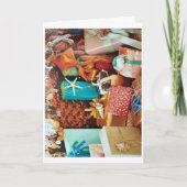 CARTE NOËL SOUHAITE À LA FAMILLE, AMIS ET BONHEUR (Devant)