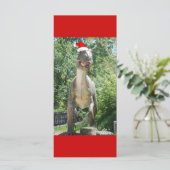 Carte Noël T-Rex Dinosaur (Debout devant)