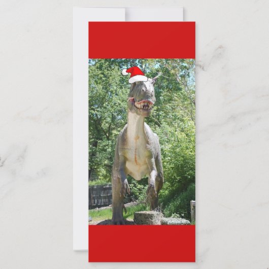 Carte Noël T-Rex Dinosaur (Devant)