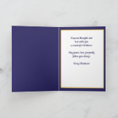 Carte 🎄 Noël 🎾 tennis marine bleu Noël (Intérieur)