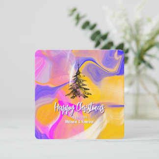 Carte Noël trans minimaliste