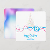 Carte Noël trans minimaliste (Devant / Derrière)