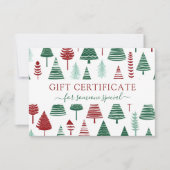 Carte NOËL TREE BUSINESS CERTIFICACACE cadeau pour vous (Devant)