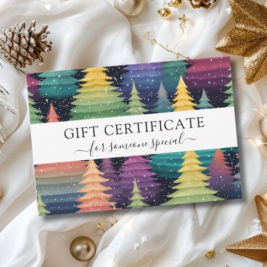 Carte NOËL TREE BUSINESS CERTIFICACACE cadeau pour vous