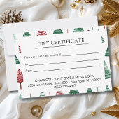 Carte NOËL TREE BUSINESS CERTIFICACACE cadeau pour vous
