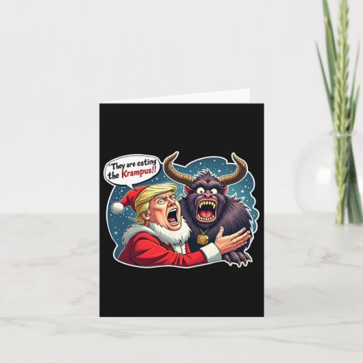 Carte Noël Trump Père Noël Ils Mangent Le Kr (Devant)