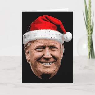Carte Noël Trump Visage Père Noël Drôle Xmas Meme Hommes