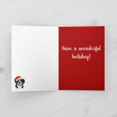 Carte Noël Vacances Bernese Mountain Dog (Intérieur)