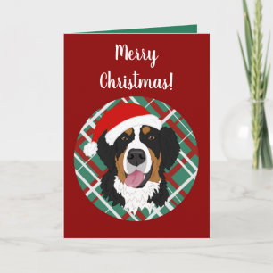 Carte Noël Vacances Bernese Mountain Dog