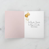 Carte Noël Vielle fille Jouer une harpe (Intérieur)