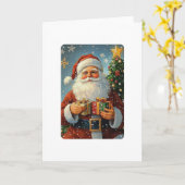 Carte Noël vierge (Fleur jaune)