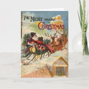 Carte Noël Vintage, La Nuit Avant Noël
