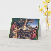 Carte Noël Vintage personnalisable (Fleur jaune)