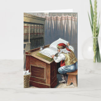 Carte Noël vintage, Saint Nicolas Mauvais ou Bon Enfant