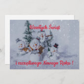 Carte Noël Wesołych świąt en polonais (Devant / Derrière)