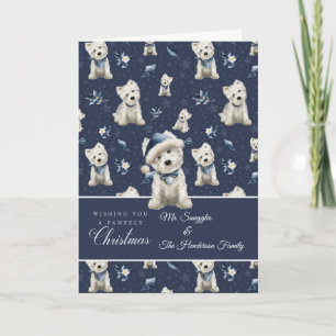 Carte Noël Westie blanc