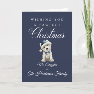 Carte Noël Westie blanc