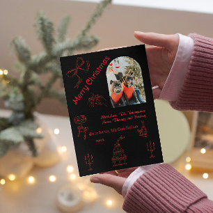 Carte Noël Whimsical manuscrit