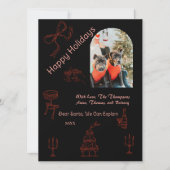 Carte Noël Whimsical manuscrit (Devant)