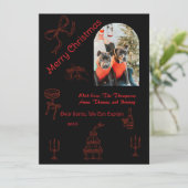 Carte Noël Whimsical manuscrit (Debout devant)