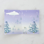 Carte Noel Winter Chèvre Christmas (Intérieur)