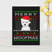 Carte Noël Woofmas chien Westie joyeux (Fleur jaune)