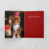 Carte Noël Xmas Chat Chaton (Intérieur)
