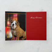 Carte Noël Xmas Chien Chiot (Intérieur)
