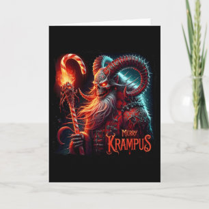 Carte Noël Xmas Horreur Krampus Sombre Joyeux Krampus M