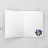 Carte Noëls de Noël scandinave cerfs de bois (Intérieur)