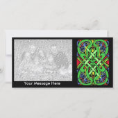 Carte Noeud celtique de serpent coloré (Devant)