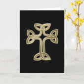 Carte noeud de croix celtique (Fleur jaune)