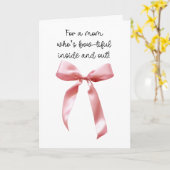 Carte Noeud Papillon Coquette Rose Maman (Fleur jaune)