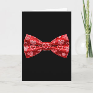 Carte Nœud papillon smoking avec cœurs mignons pour la S