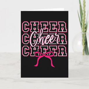 Carte Nœud Rose Doux Sport Cheerleader Cheerleading