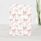 Carte Nœuds Rose Foncé Féminin Anniversaire (Dos)