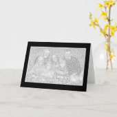 Carte Noir avec la frontière blanche (cadre de photo) (Fleur jaune)