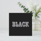 Carte Noir Avec Texte Gris Sur Couleur Solide Noir (Debout devant)