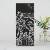 Carte noir blanc argenté (Debout devant)