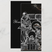 Carte noir blanc argenté (Devant / Derrière)