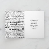 Carte Noir Blanc Inspiration Mots Noël (Intérieur)