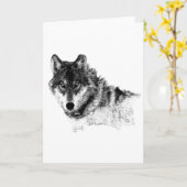 Carte Noir Blanc Inspiration Wolf Eyes (Fleur jaune)